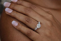 “Marquise Accents” Engagement Ring – 2.63CT Lab Diamond