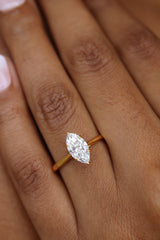 “Signature Marquise” Engagement Ring – 1 CT or 2 CT Lab Diamond