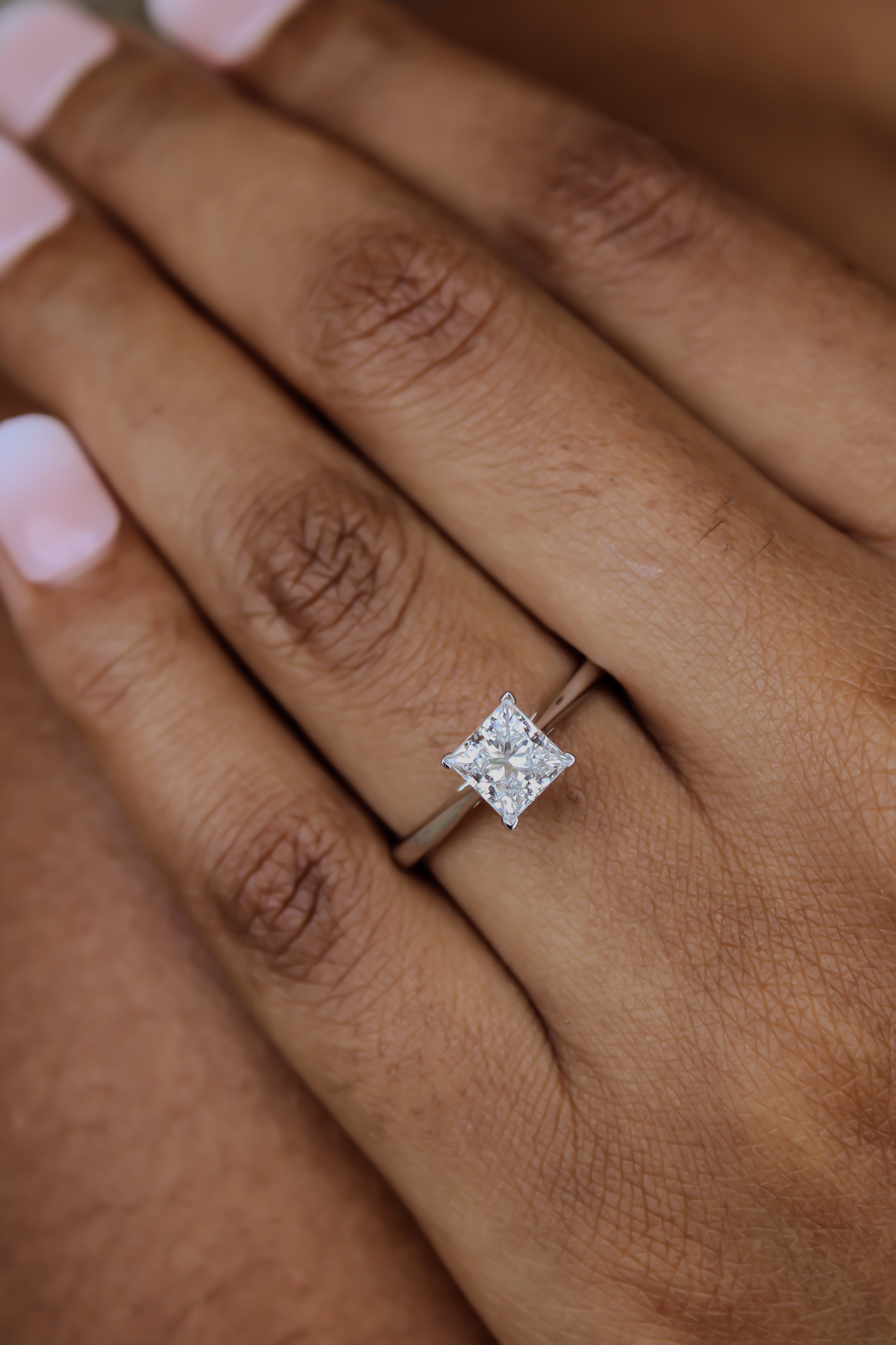 “The Princess” Engagement Ring – 1.01 CT Lab Diamond