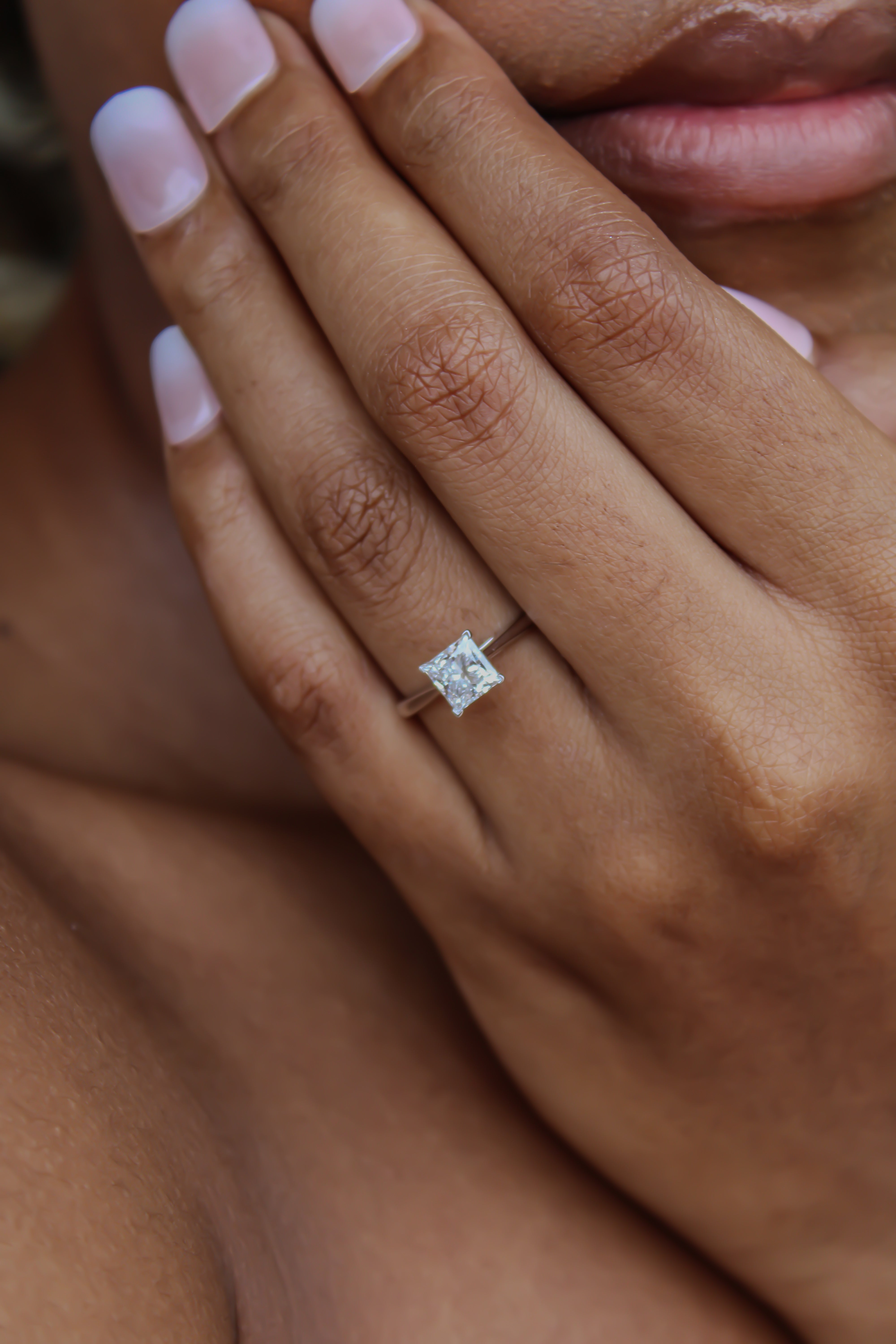 “The Princess” Engagement Ring – 1.01 CT Lab Diamond