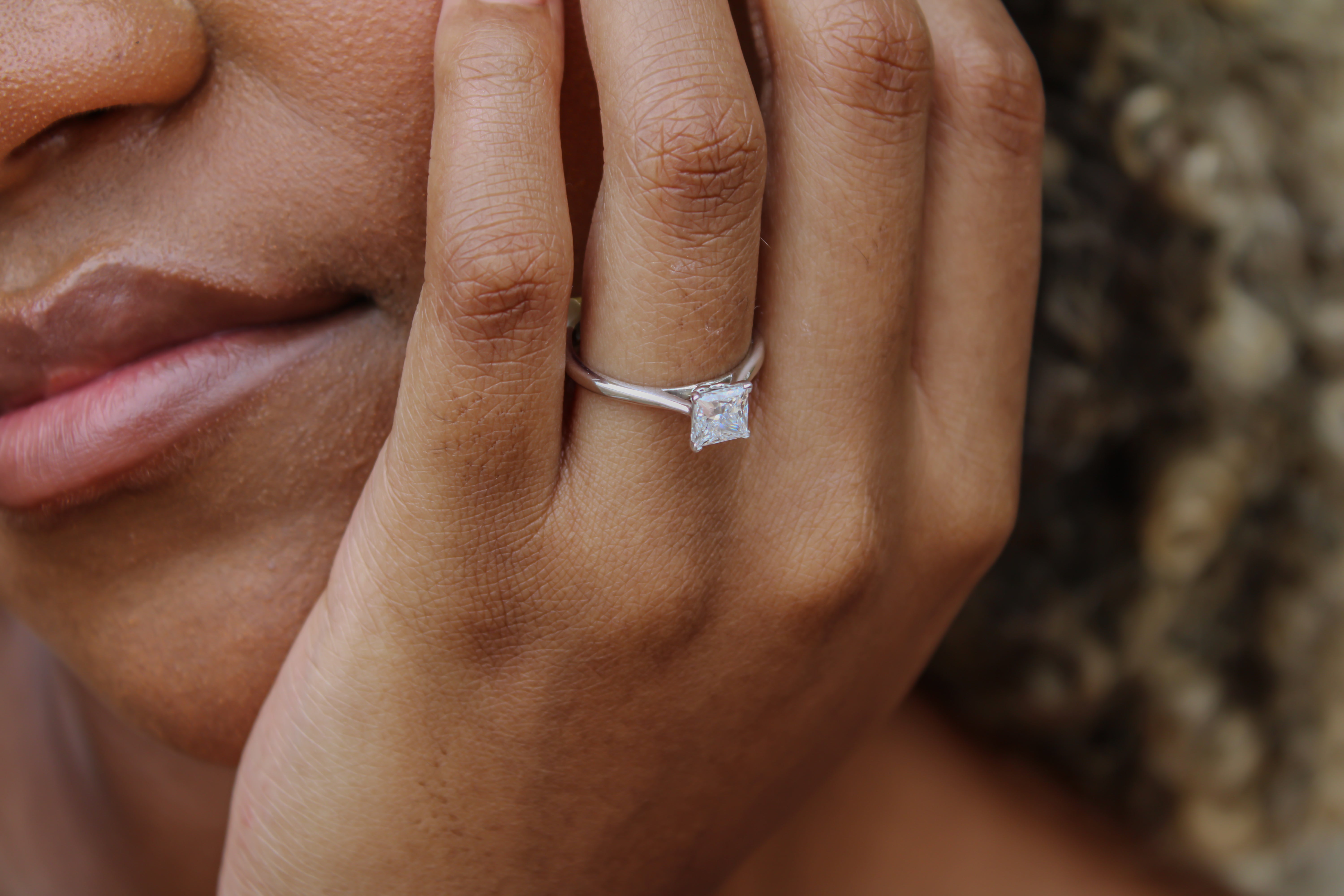 “The Princess” Engagement Ring – 1.01 CT Lab Diamond