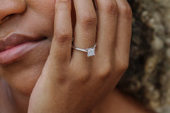 “The Princess” Engagement Ring – 1.01 CT Lab Diamond