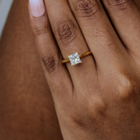 “Princessa Luxe” Engagement Ring – 1 CT or 2 CT Lab Diamond