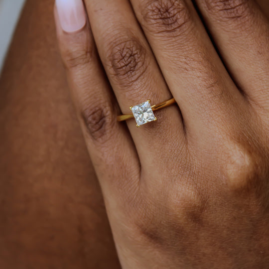 “Princessa Luxe” Engagement Ring – 1 CT or 2 CT Lab Diamond