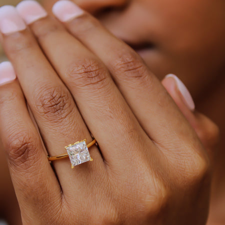 “Princessa Luxe” Engagement Ring – 1 CT or 2 CT Lab Diamond