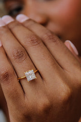 “Princessa Luxe” Engagement Ring – 1 CT or 2 CT Lab Diamond