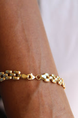 Panther Link” Bracelet – 14k Solid Gold