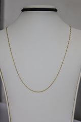 “Singapore Twist” Chain – 14k Solid Gold