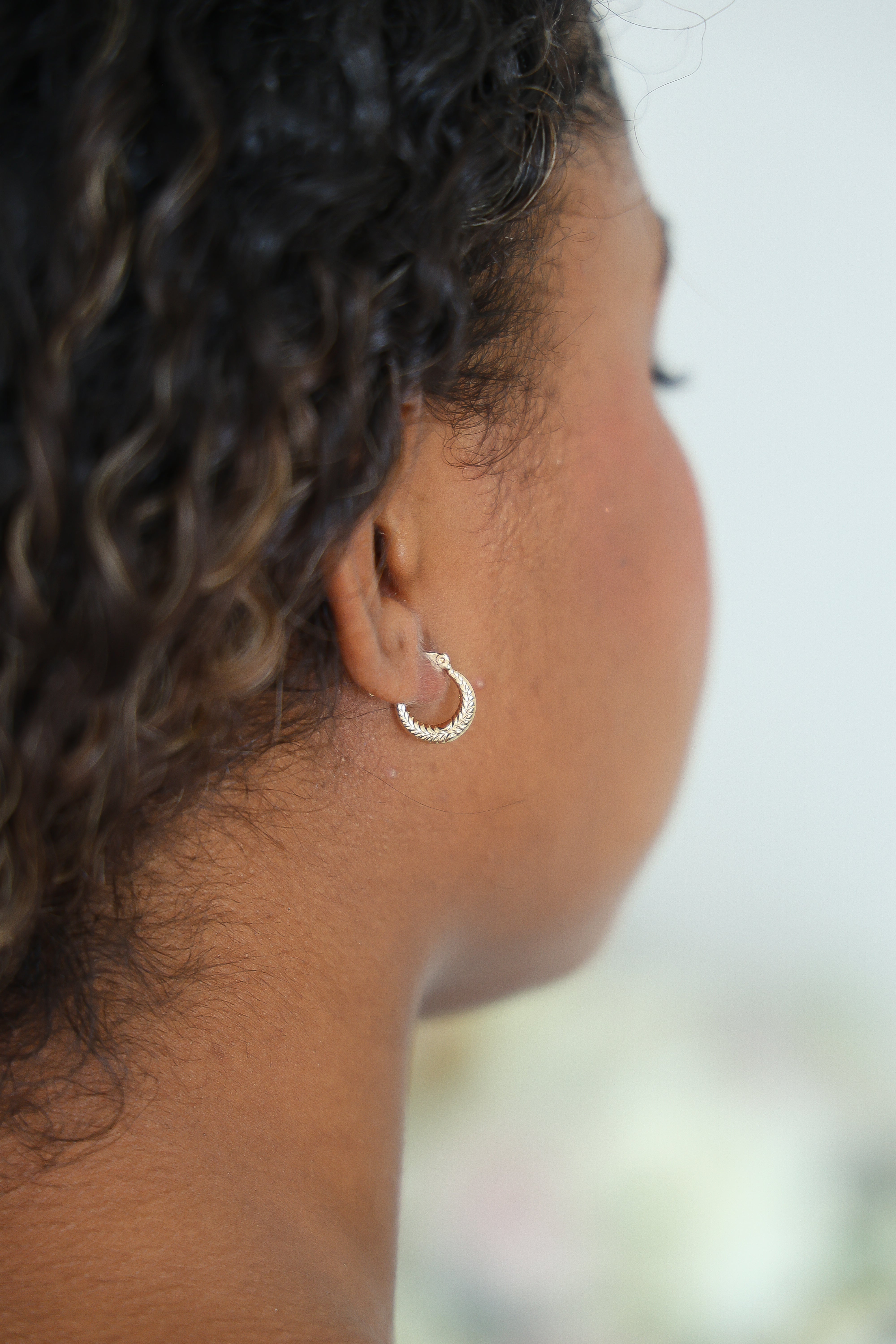 “Mini Braided Hoops” – 10k or 14k Solid Gold