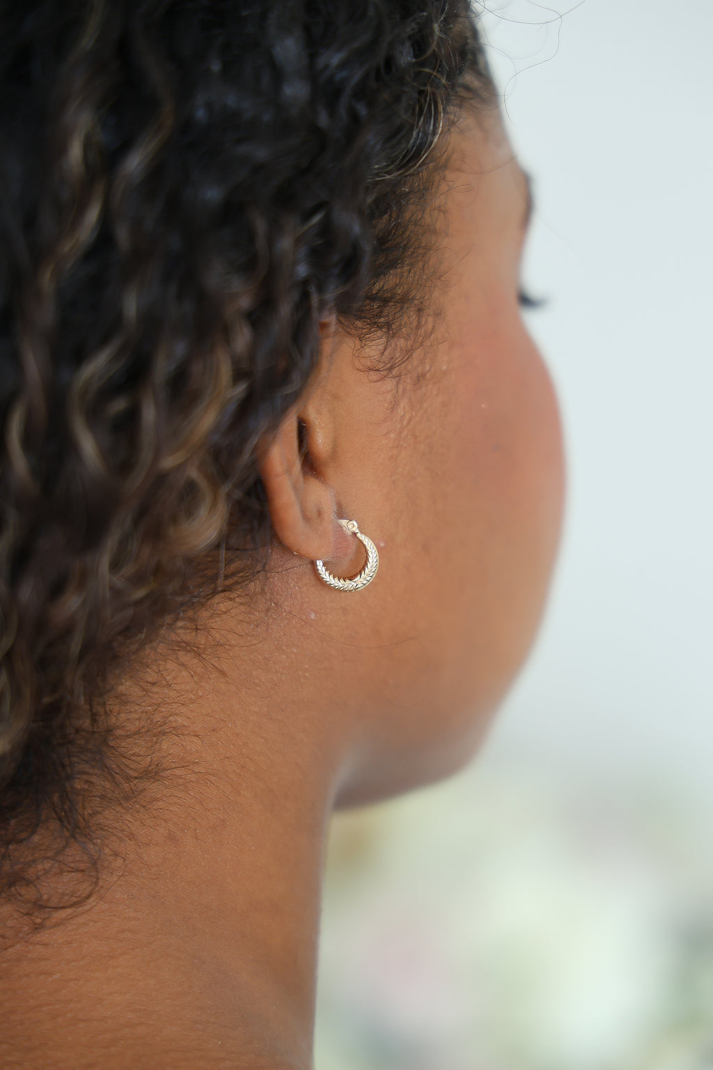 “Mini Braided Hoops” – 10k or 14k Solid Gold