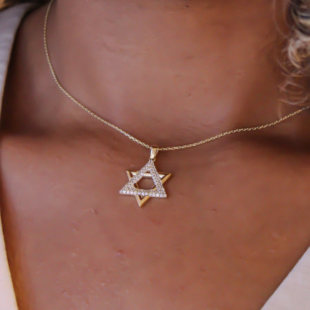 “Star of David” Necklace – 14k Solid Gold