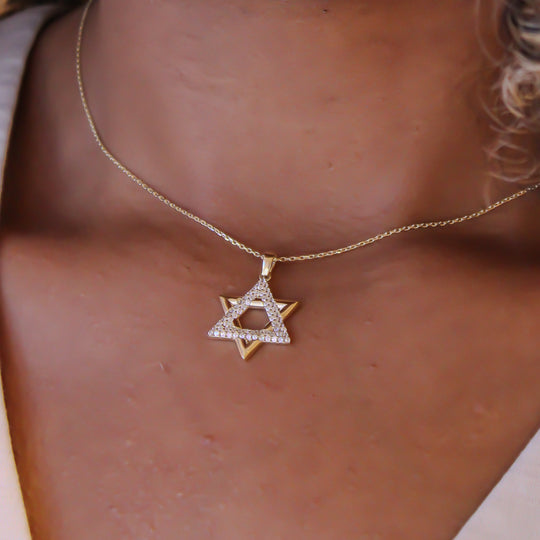 “Star of David” Necklace – 14k Solid Gold