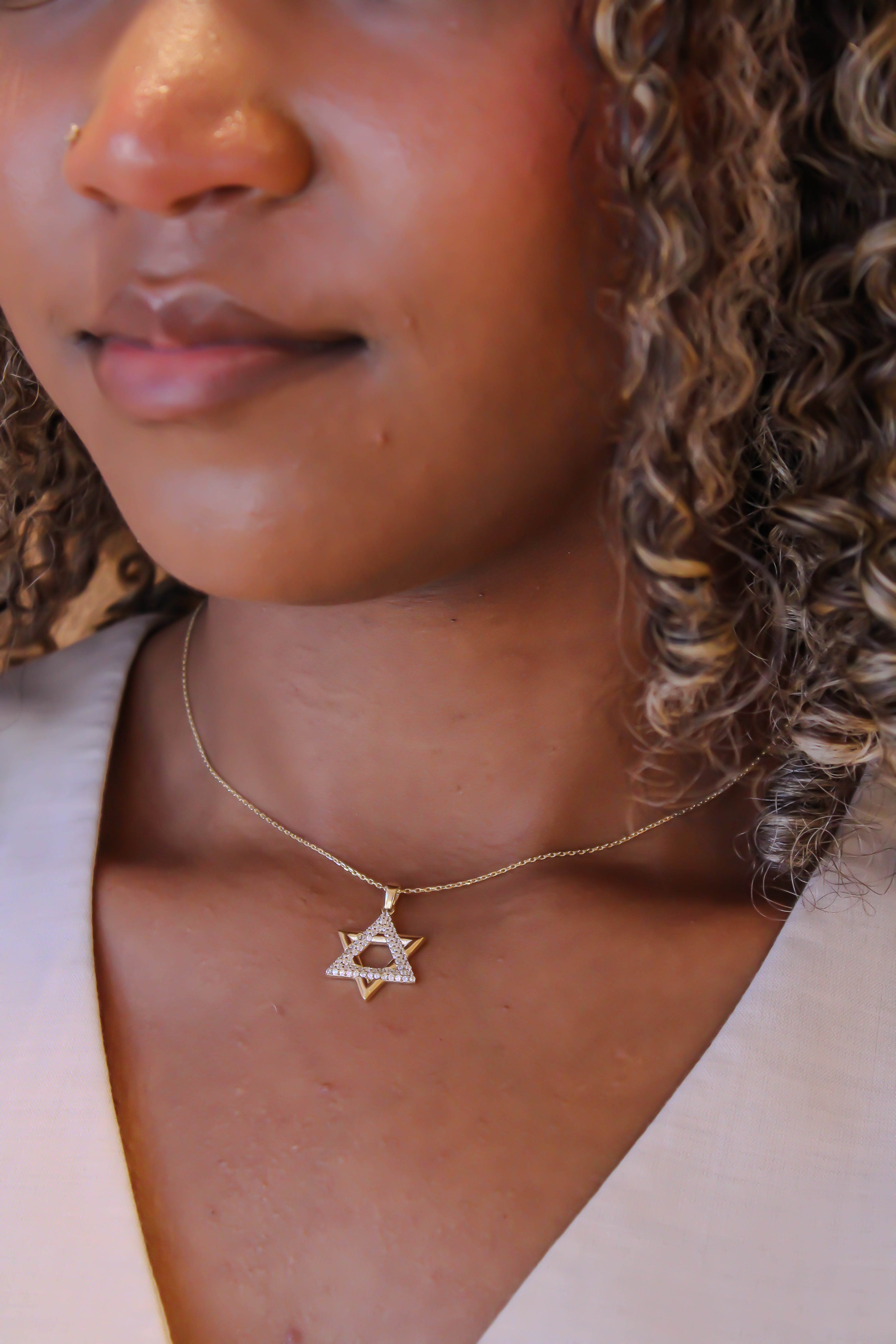 “Star of David” Necklace – 14k Solid Gold