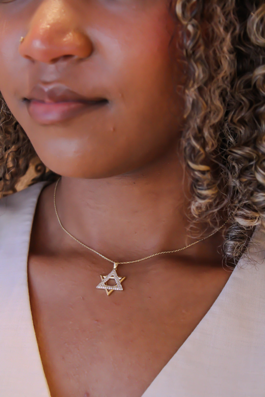 “Star of David” Necklace – 14k Solid Gold