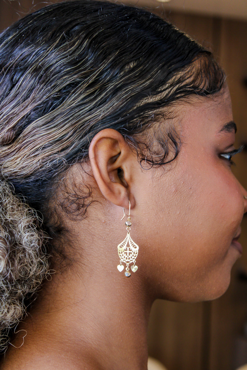 “Luminous Heart” Earrings - 14k Gold