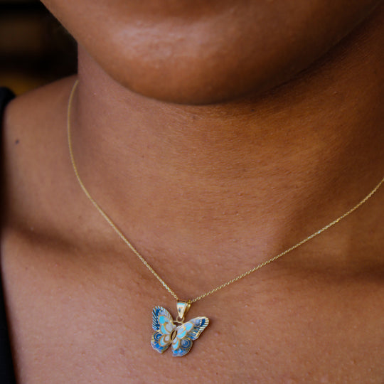 Butterfly Dreams” Pendant – 14k Solid Gold