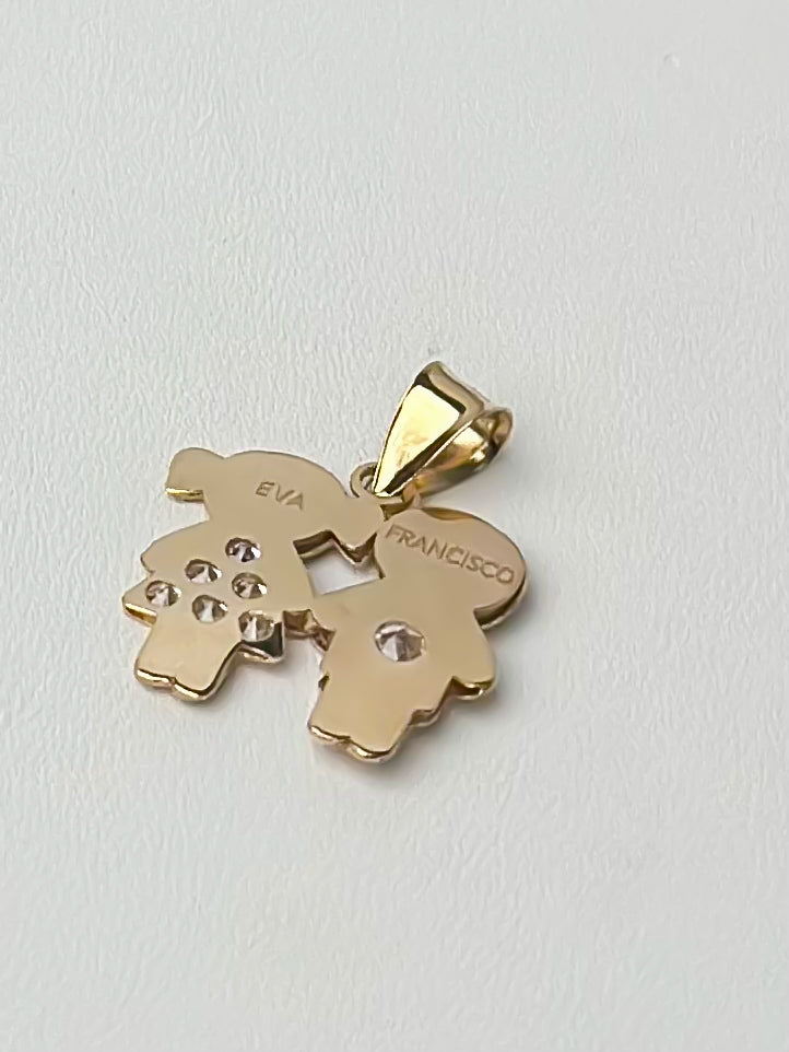 "Loved One” Pendant- 14k Solid Gold