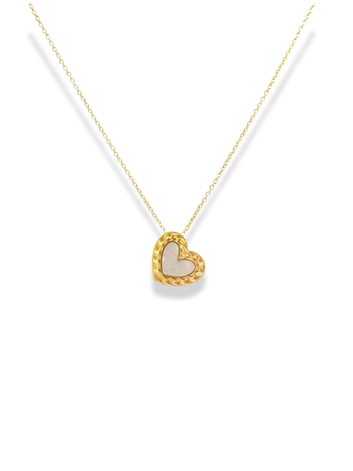 “Pearl Heart” Necklace – 14k Solid Gold