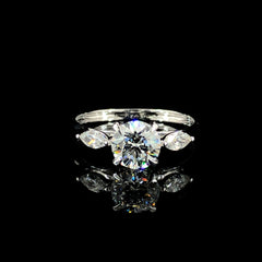 “Marquise Accents” Engagement Ring – 2.63CT Lab Diamond