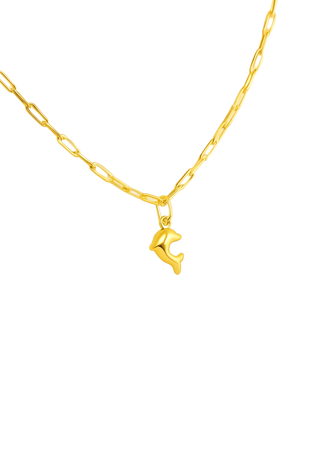 “Playful Dolphin” Pendant - 14k Gold