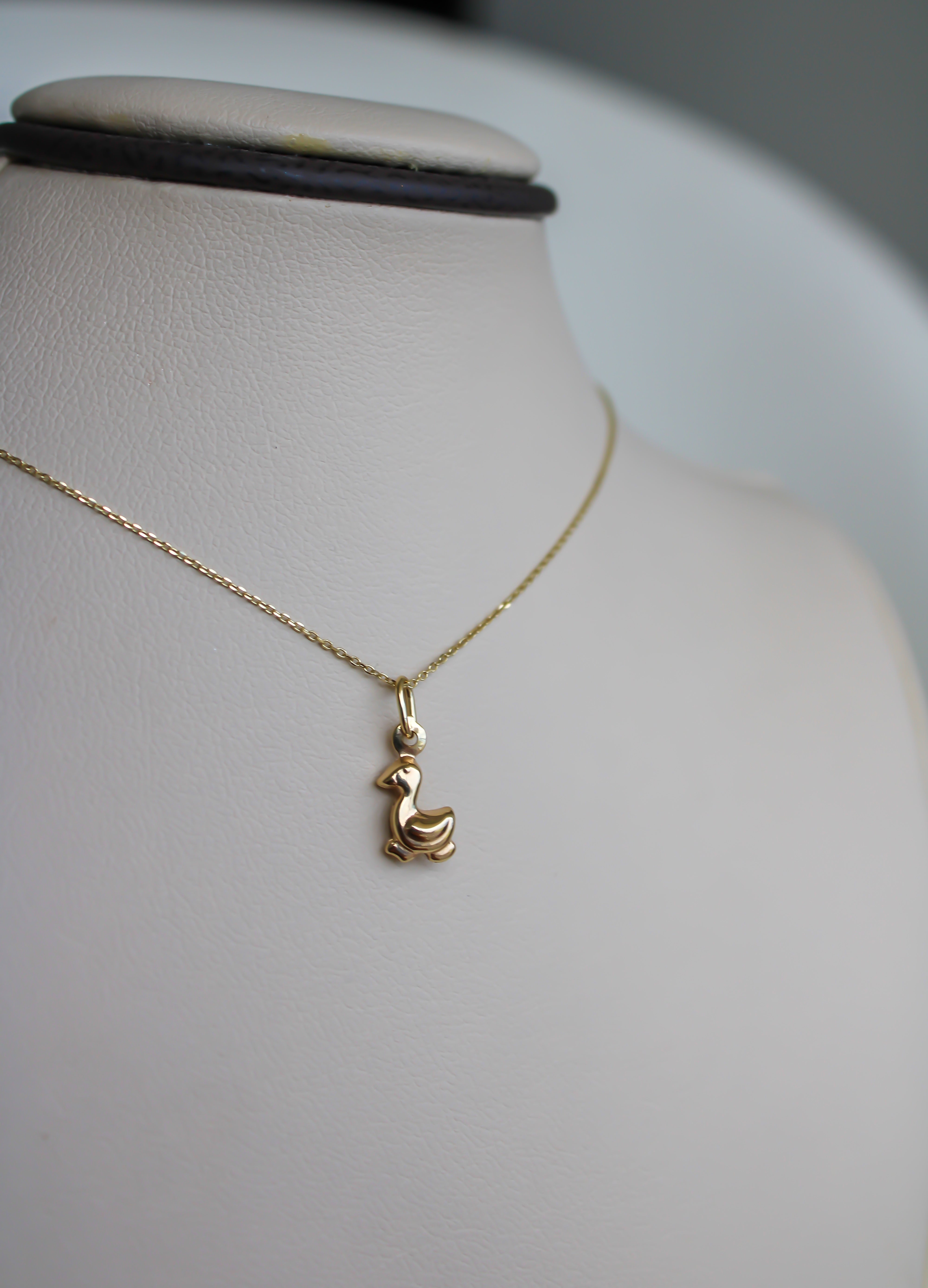 “Mini Duck” Pendant - 14k Gold