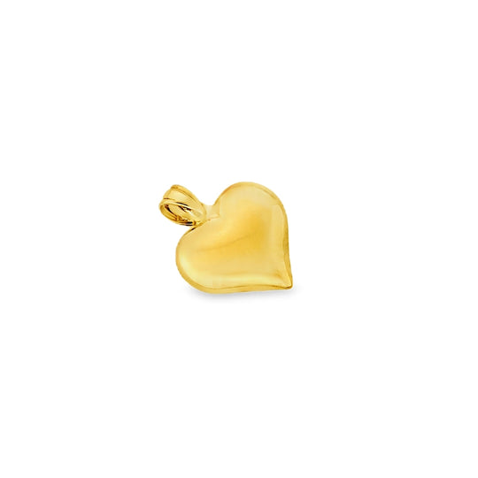 “Puffed Heart” Pendant – 10k Solid Gold