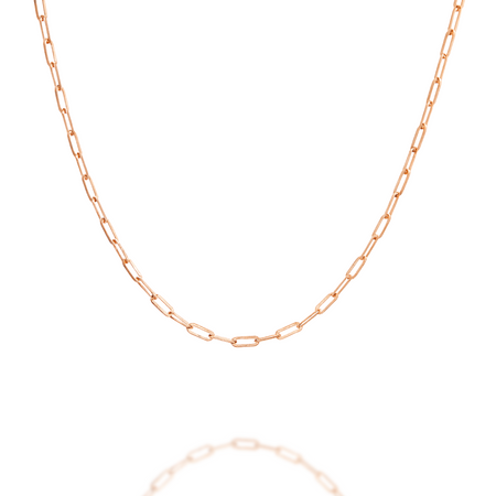 “Rose Paperclip” Chain - 14k Gold