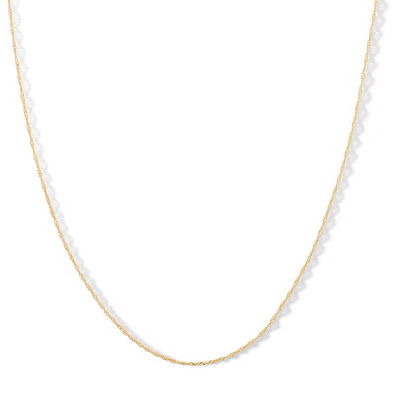 “Singapore Twist” Chain – 14k Solid Gold