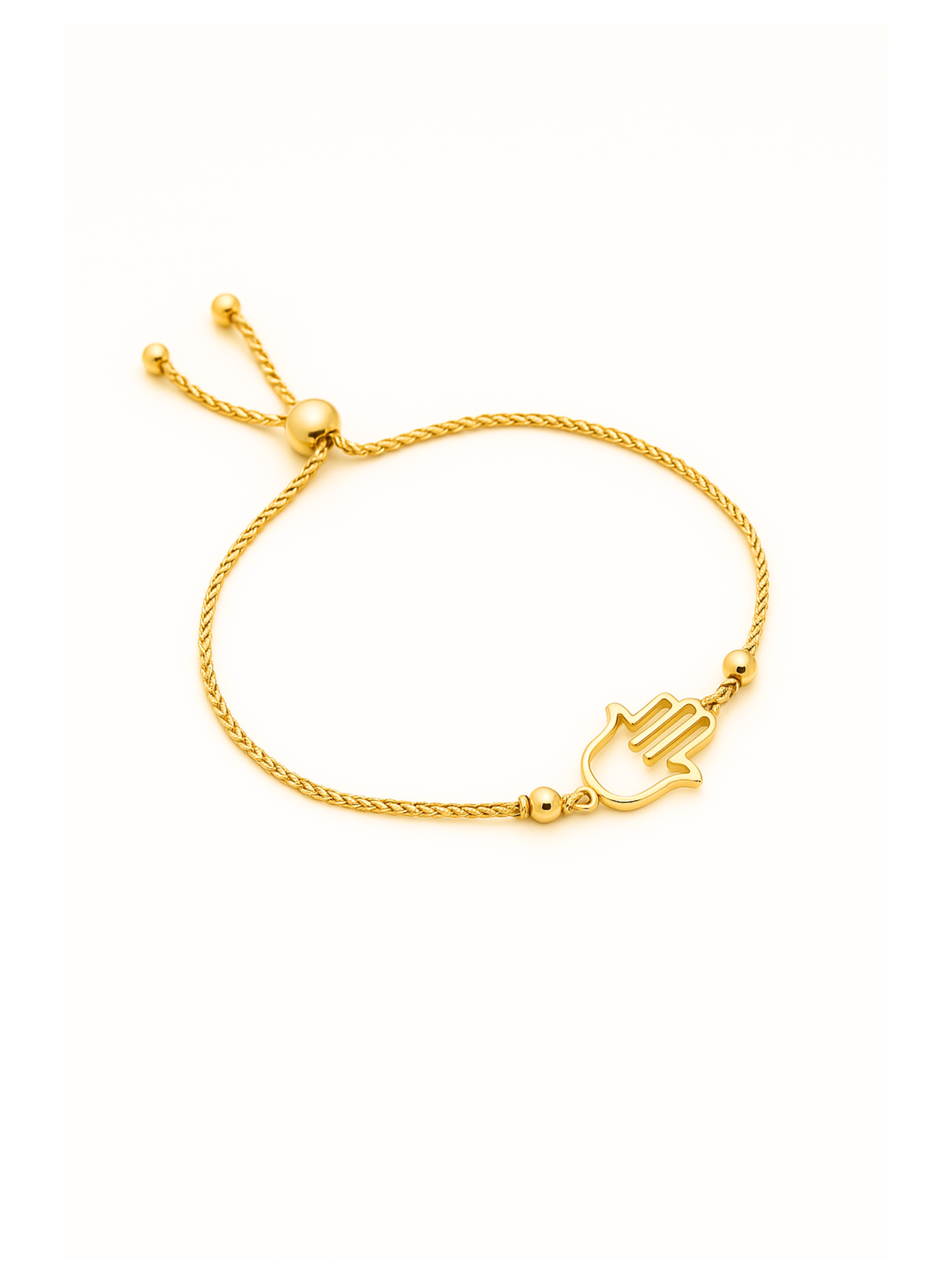 “Lucky Hamsa” Bracelet – 10k Solid Gold
