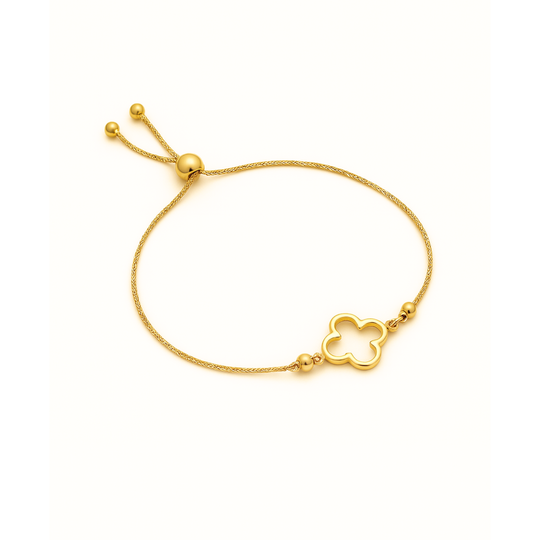 “Everyday Clover” Bracelet – 14k Solid Gold