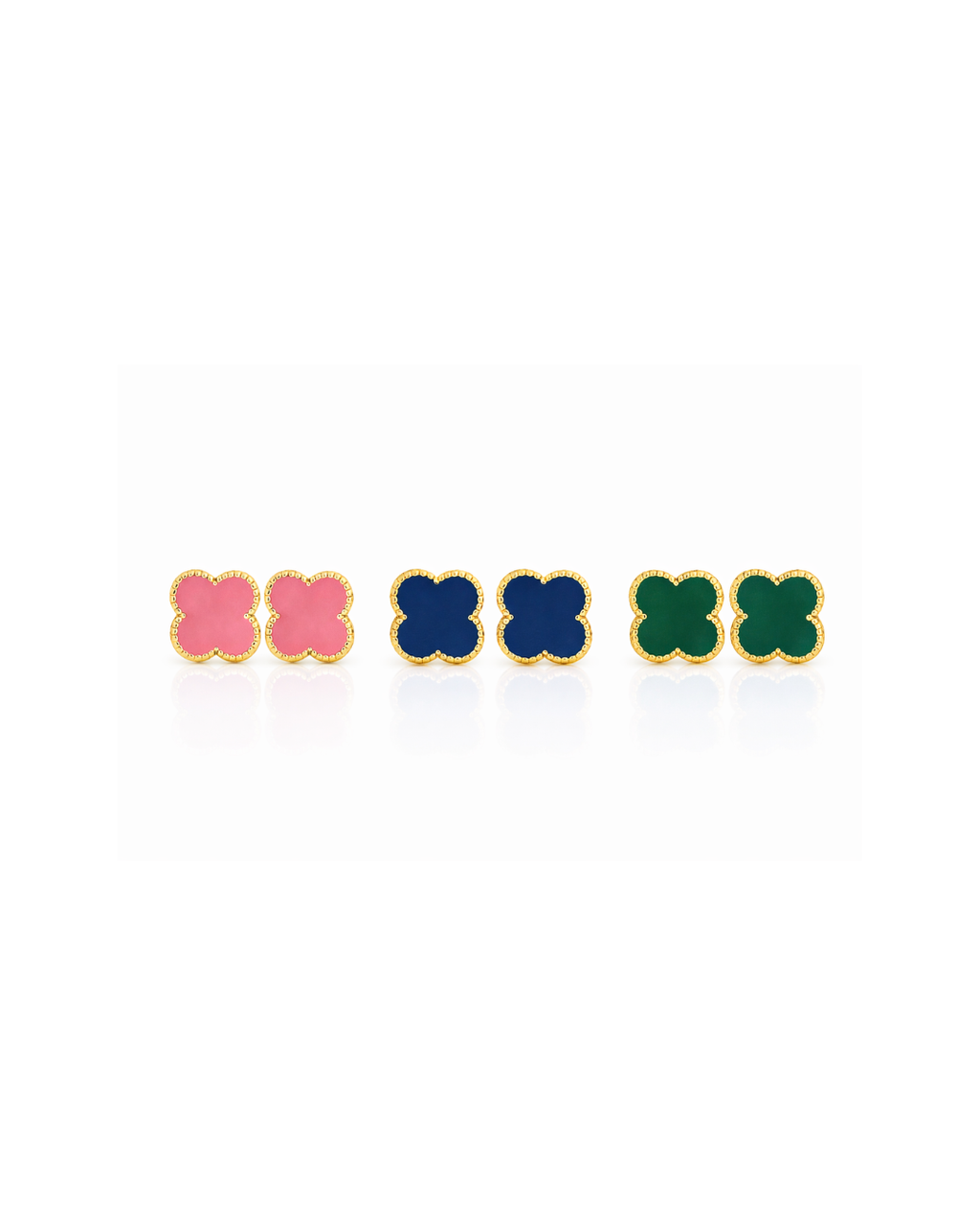 “Lucky Clover” Earrings – 14k Solid Gold