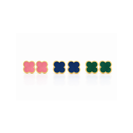 “Lucky Clover” Earrings – 14k Solid Gold
