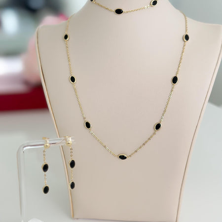 14k Gold “Midnight Grace” Set