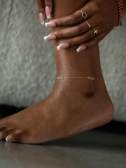 “Infinity Link” Anklet - 14k Gold