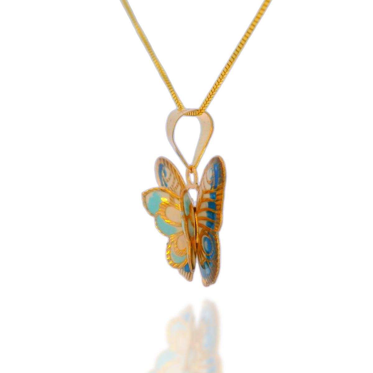 Butterfly Dreams” Pendant – 14k Solid Gold