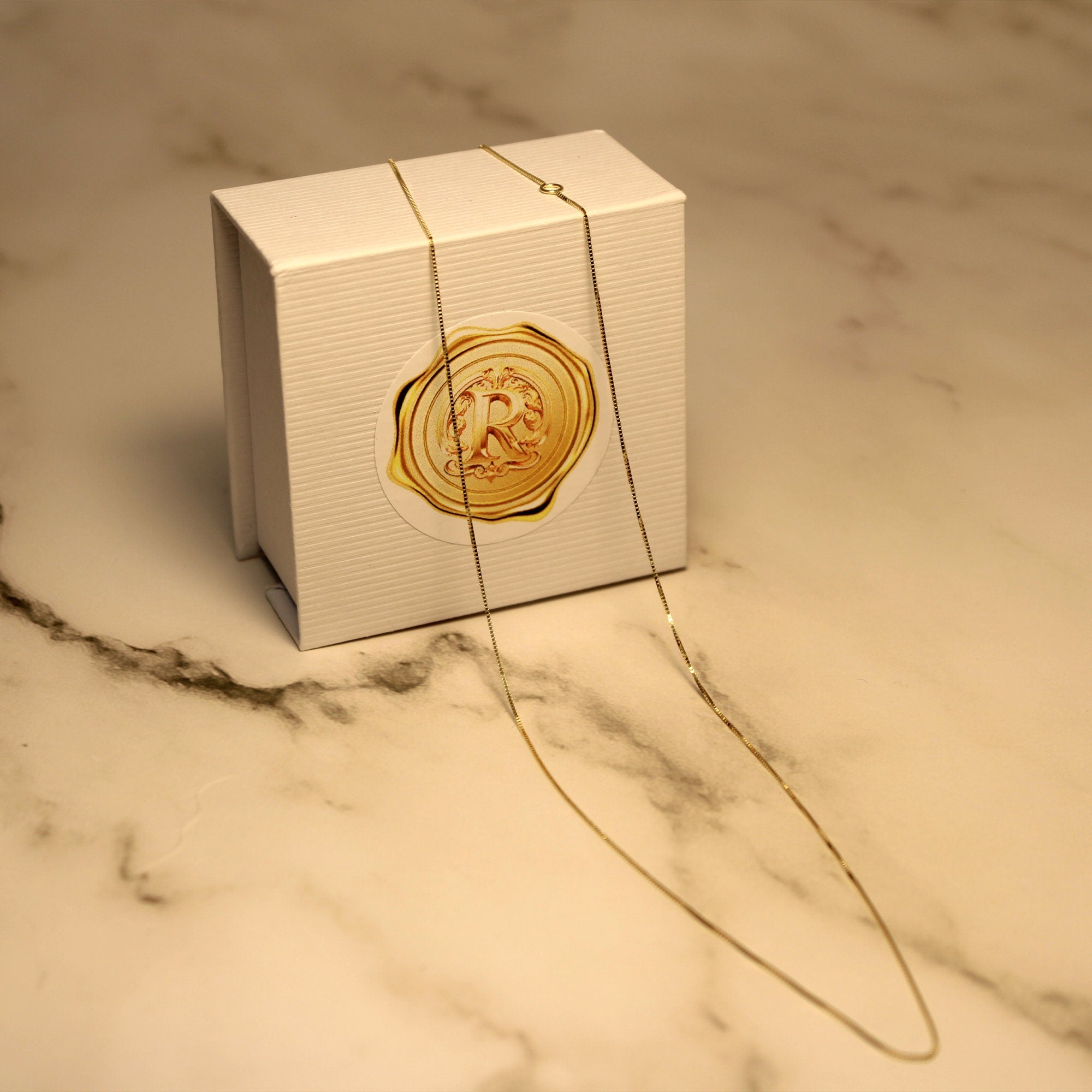 “Adjustable Dainty Box” Chain - 14k Gold