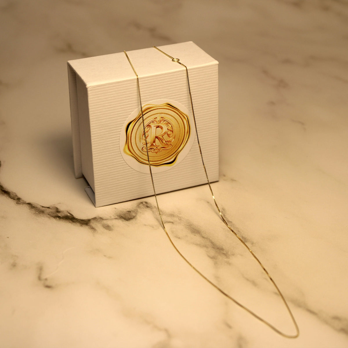 “Adjustable Dainty Box” Chain - 14k Gold
