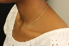 “Sun Oval” Chain - 14k Gold