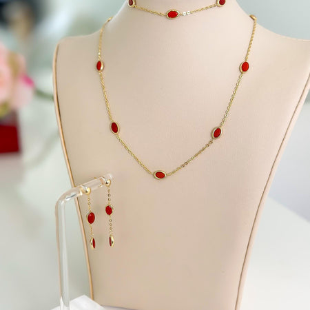 14k Gold “Red Desire” Set
