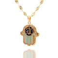 “Hand of Fatima” Pendant – 14k Solid Gold