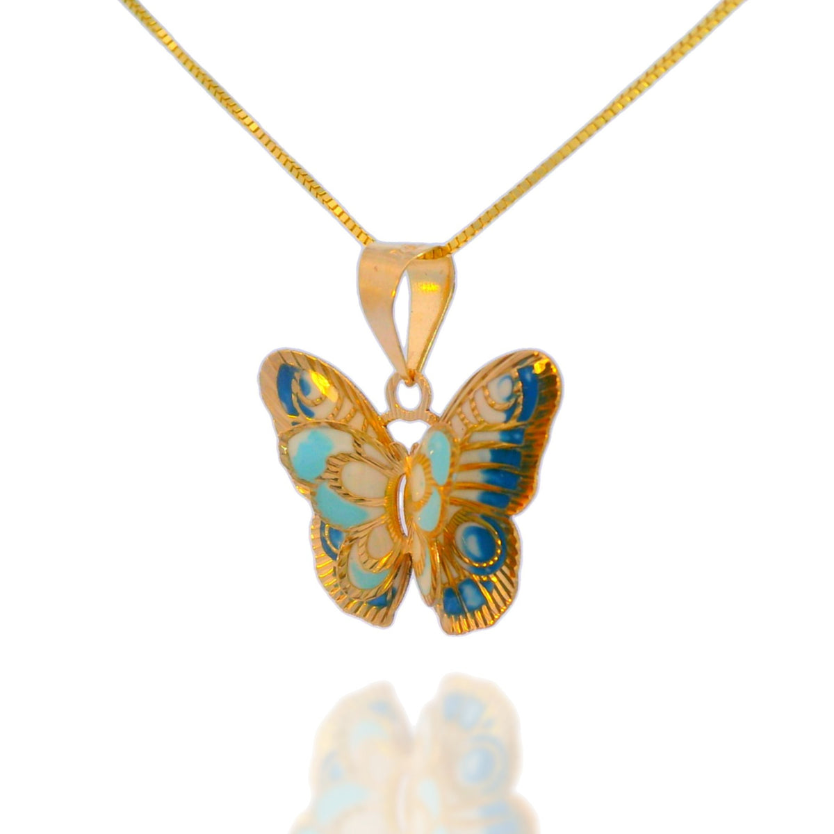 Butterfly Dreams” Pendant – 14k Solid Gold