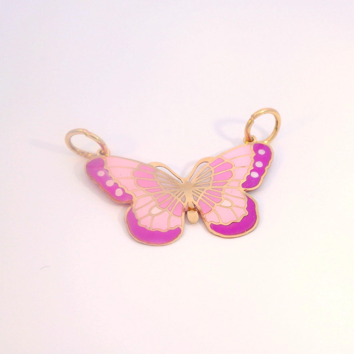 “Rosy Wings” Pendant - 14k Gold