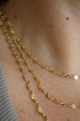 “Sun Oval” Chain - 14k Gold