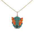 “Wild Tiger” Pendant – 14k Solid Gold