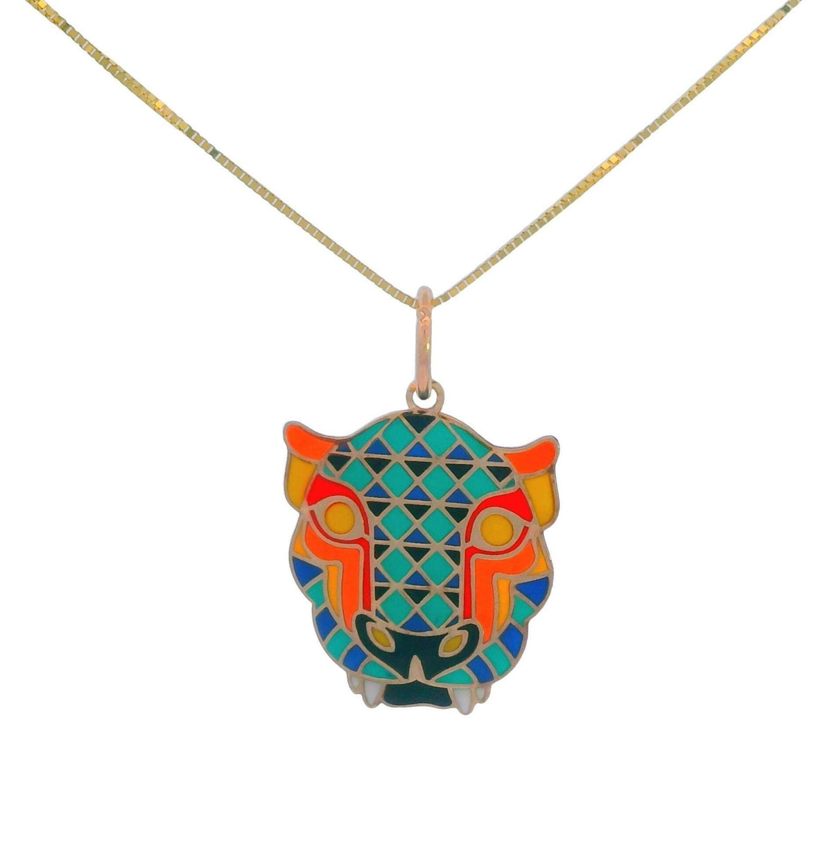 “Wild Tiger” Pendant – 14k Solid Gold