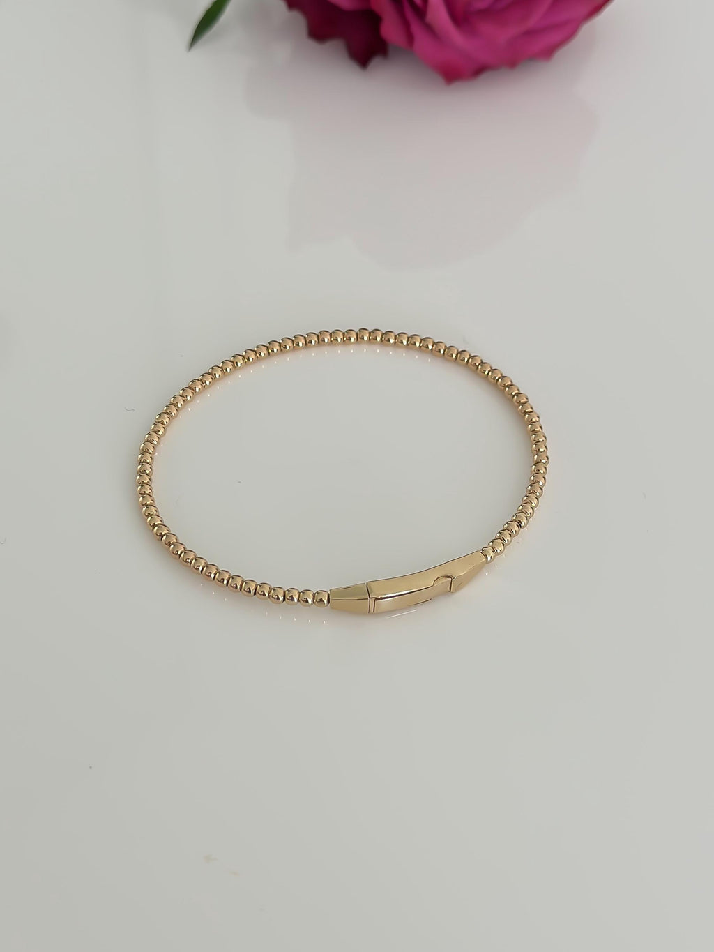 14k Gold “Beaded Bloom” Bracelets