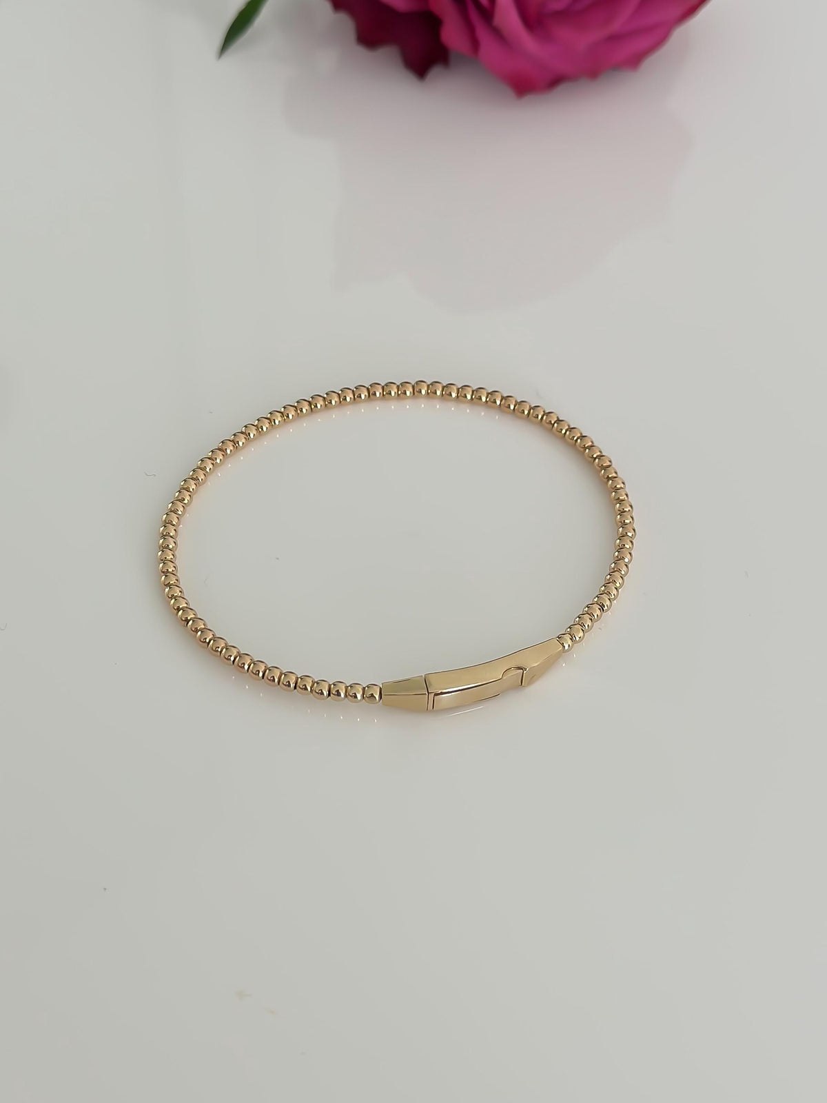 14k Gold “Beaded Bloom” Bracelets