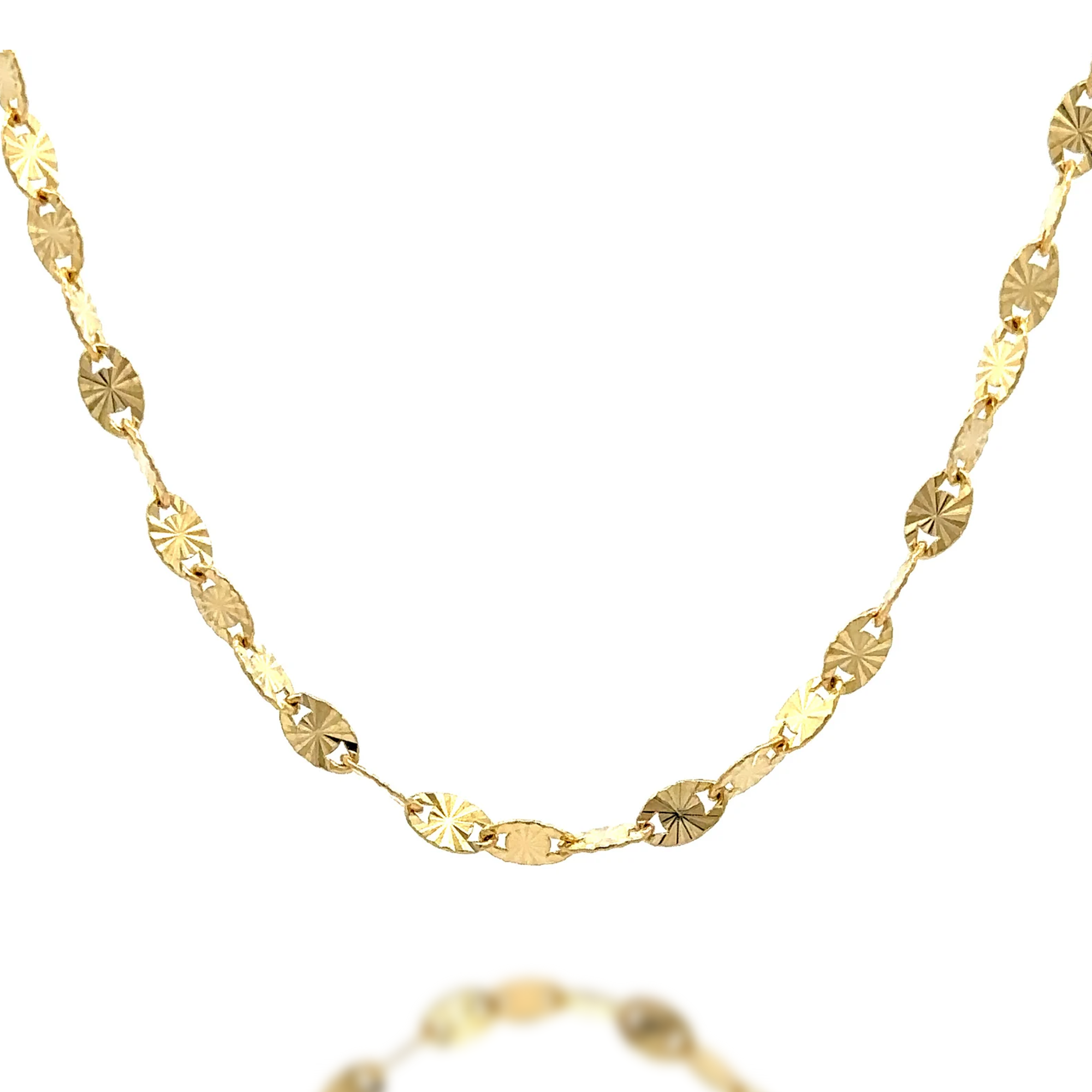 “Sun Oval” Chain - 14k Gold