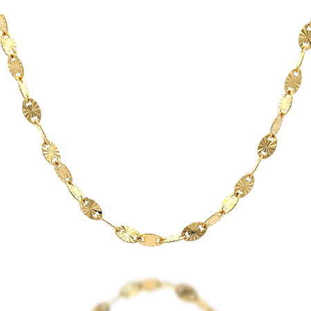 “Sun Oval” Chain - 14k Gold