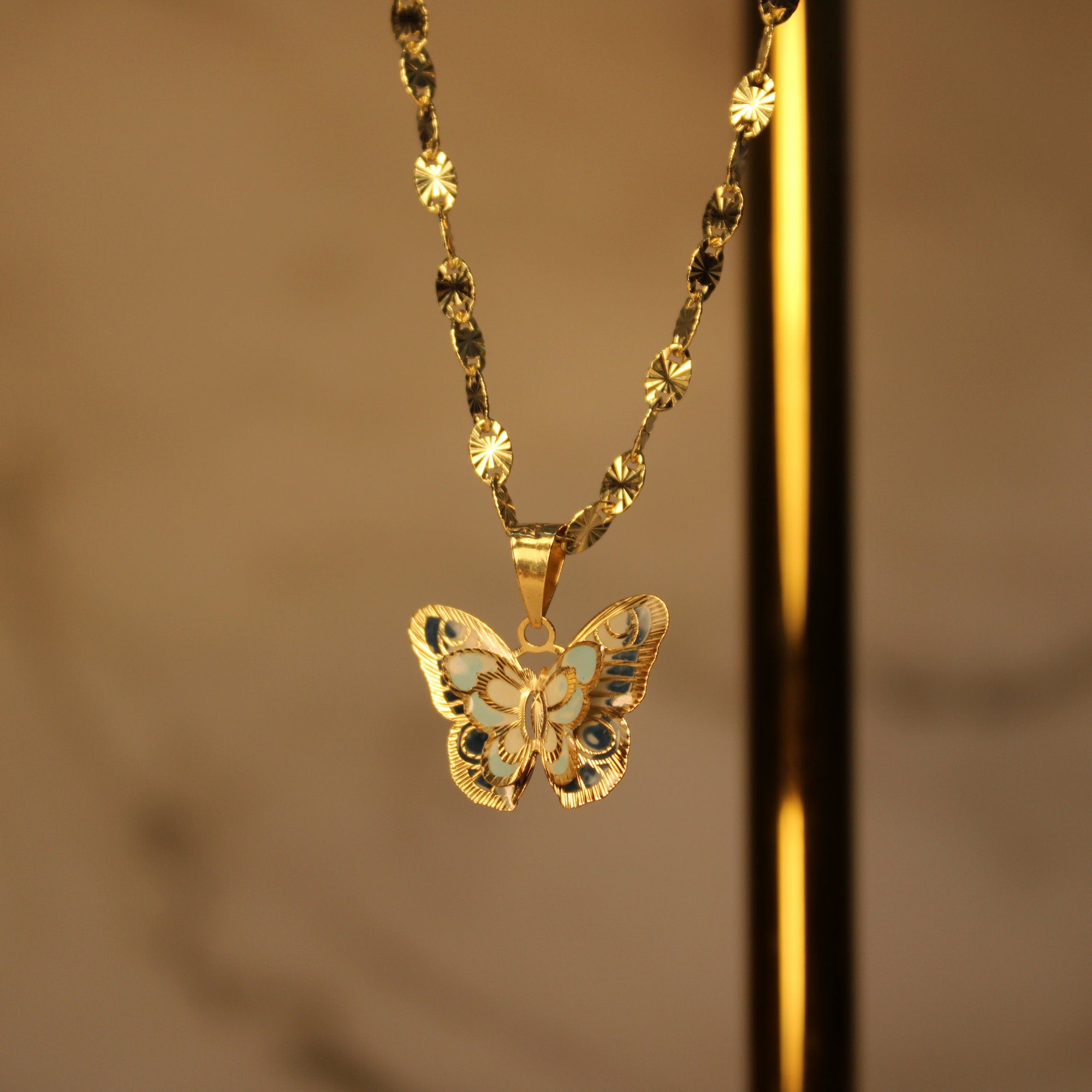 Butterfly Dreams” Pendant – 14k Solid Gold